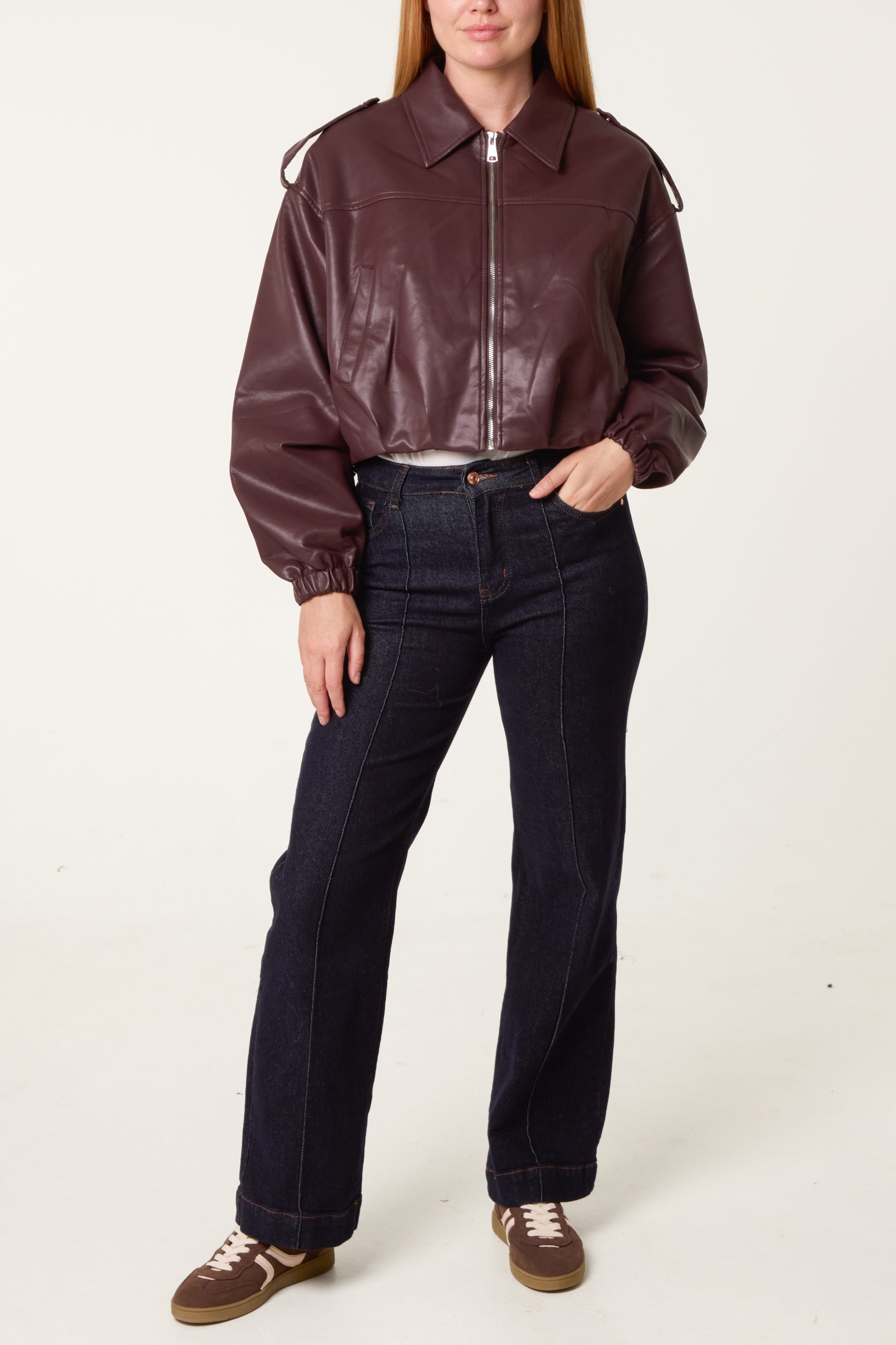 Puffball Zip Through Cropped Jacket