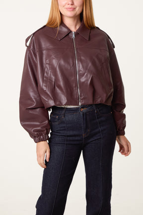 Puffball Zip Through Cropped Jacket