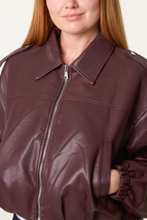 Puffball Zip Through Cropped Jacket