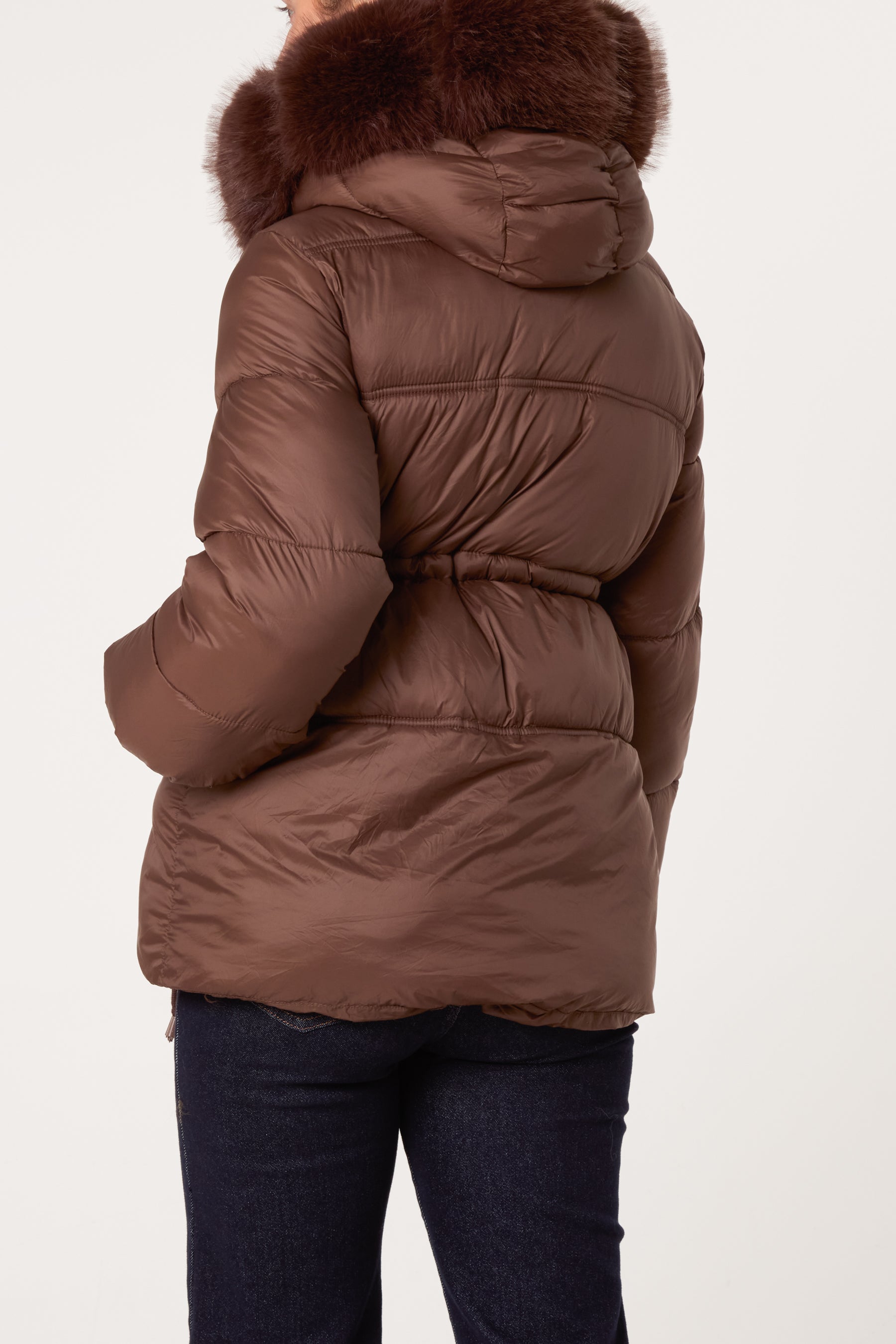 Faux Fur Hood Puffer Jacket