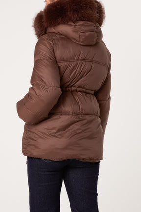 Faux Fur Hood Puffer Jacket