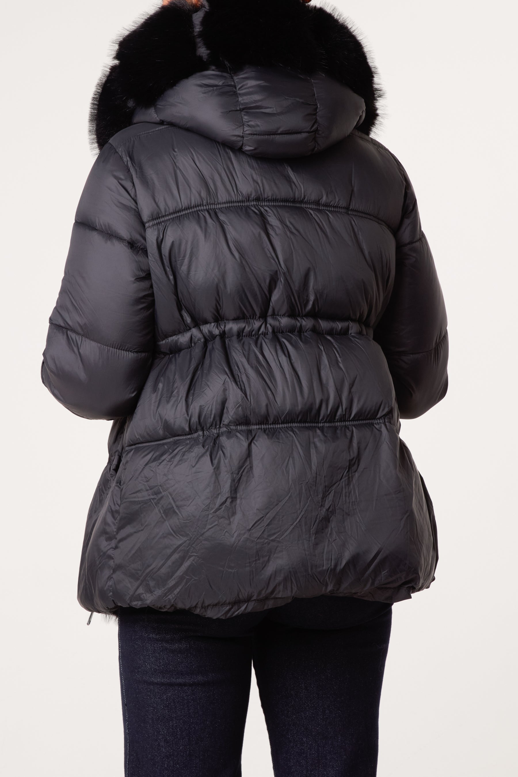 Faux Fur Hood Puffer Jacket