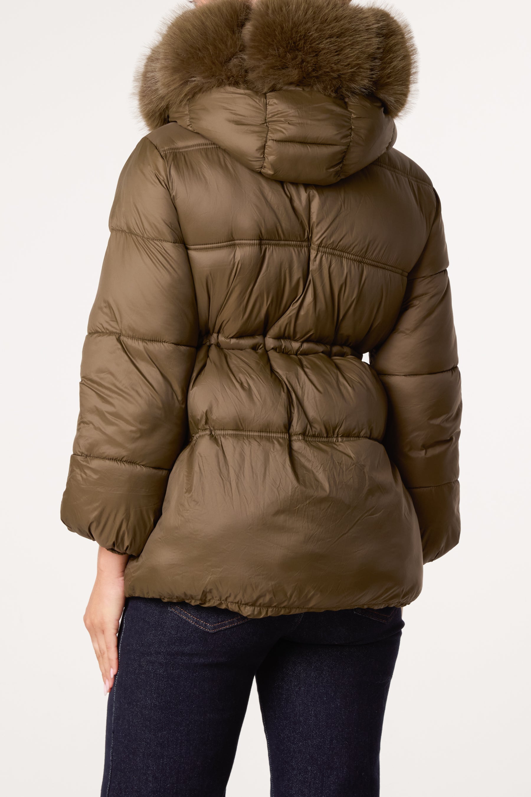 Faux Fur Hood Puffer Jacket