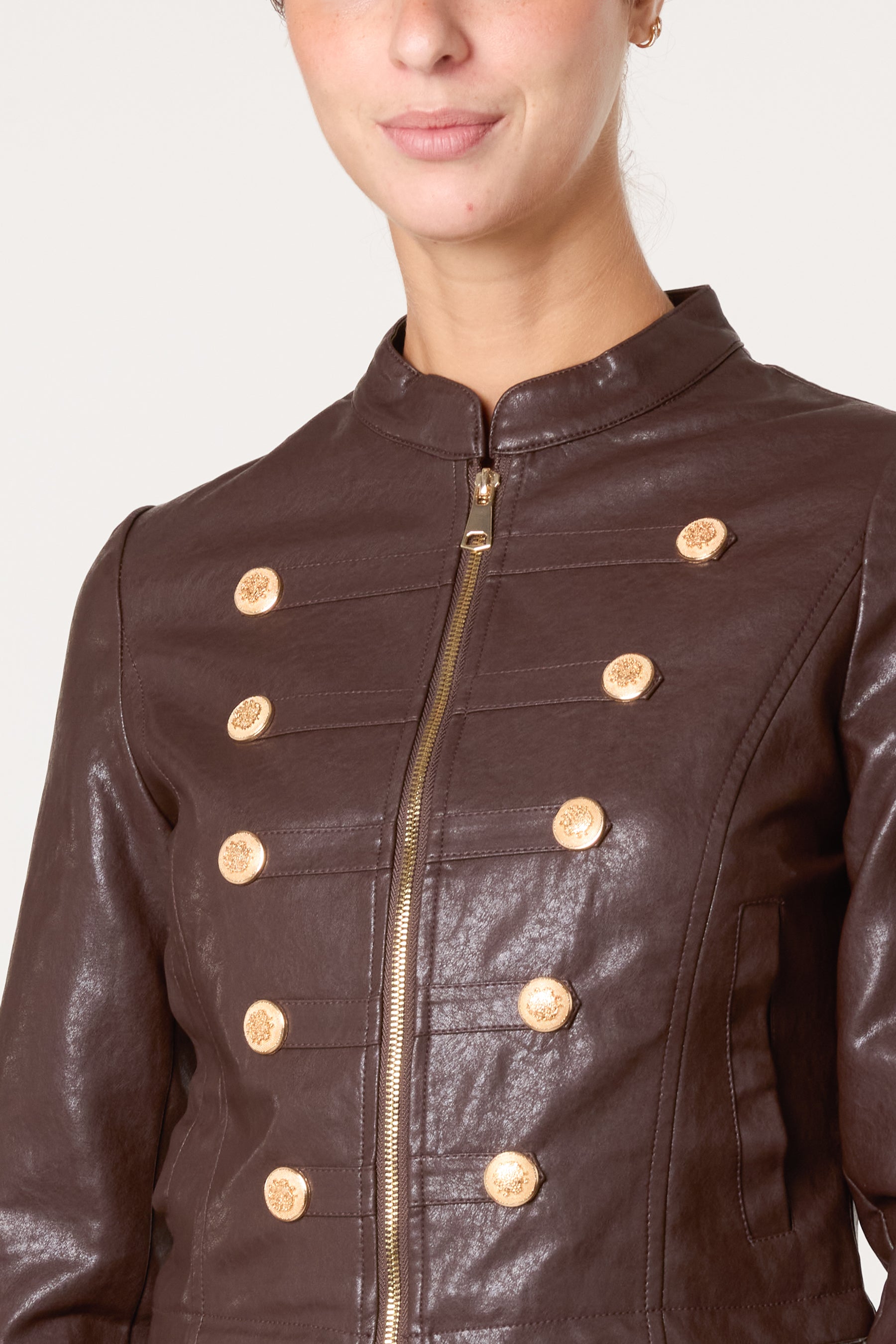 PU Military Jacket