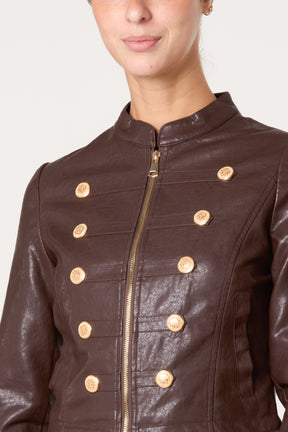 PU Military Jacket