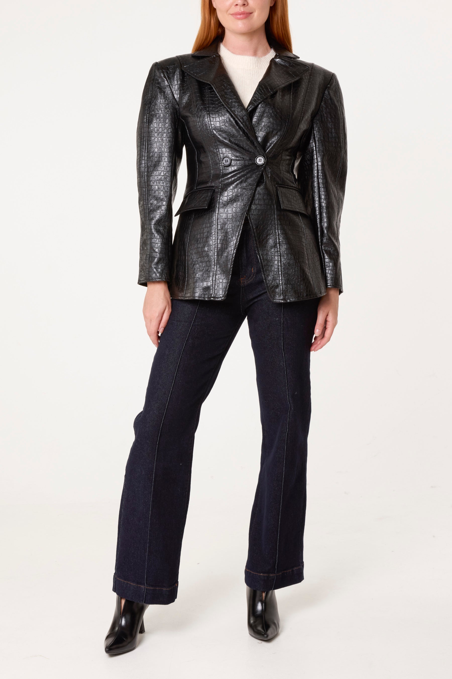 Crop Shoulder Pad Blazer