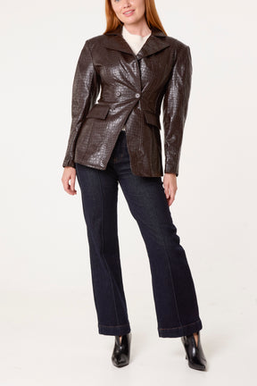 Crop Shoulder Pad Blazer