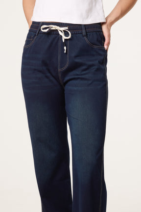 Elastic Waist Jeans - Size M