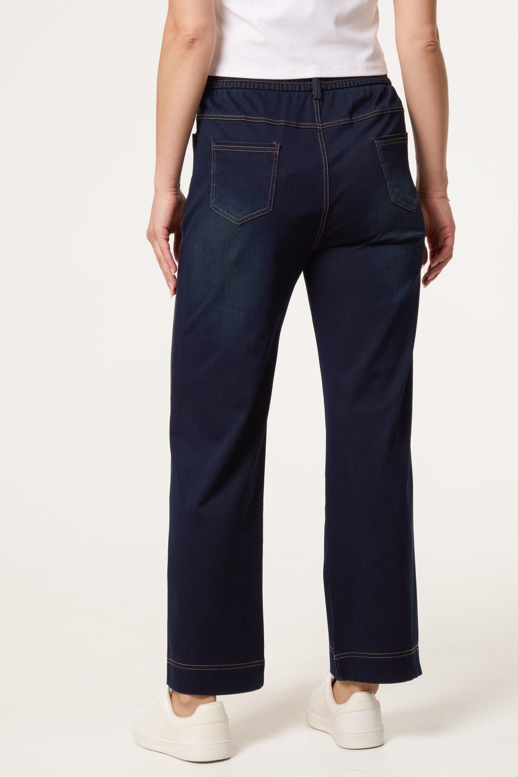 Elastic Waist Jeans - Size S