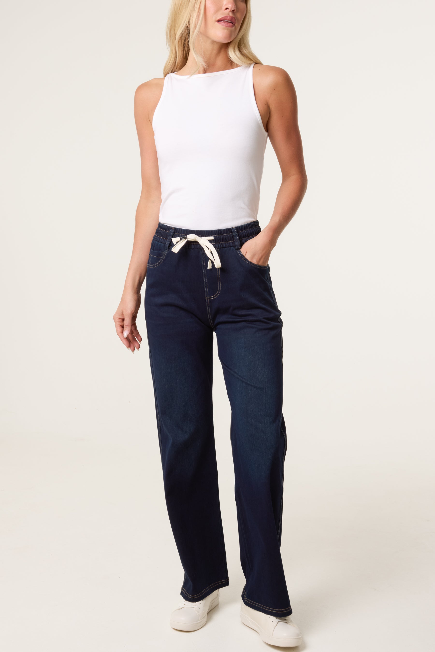 Elastic Wash Jeans - Size S
