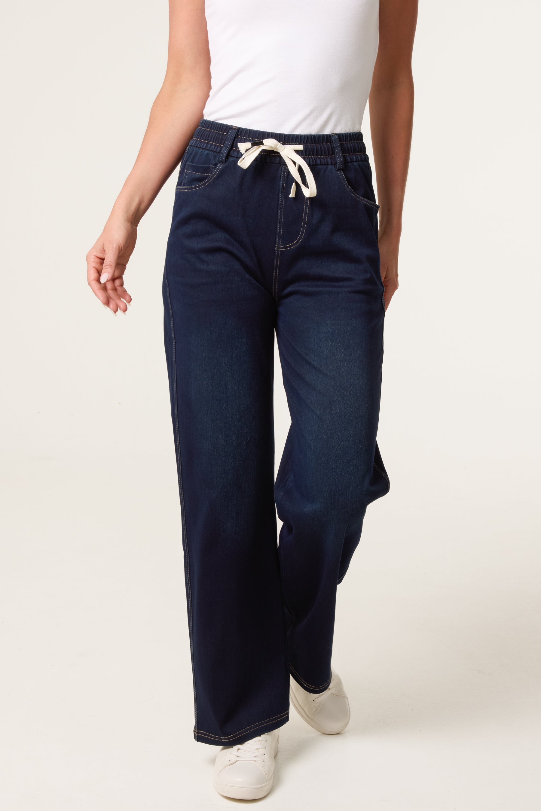Elastic Wash Jeans - Size L