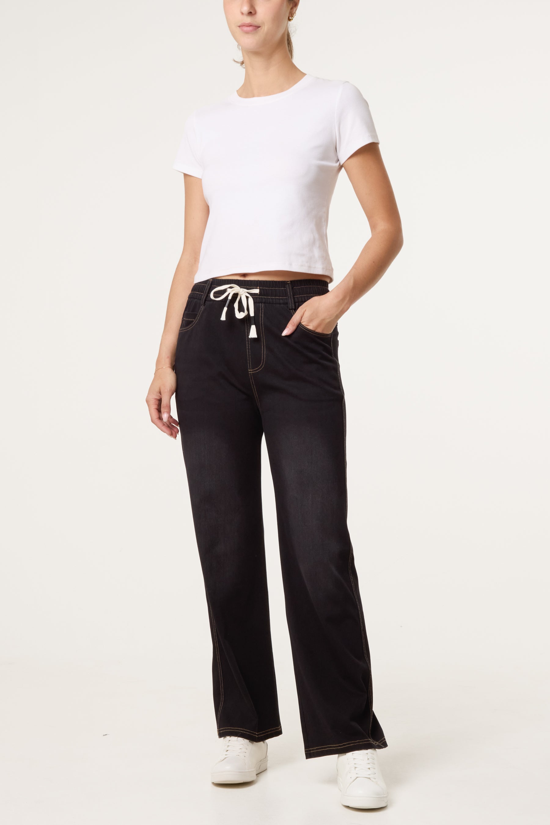 Elastic Wash Jeans - Size M
