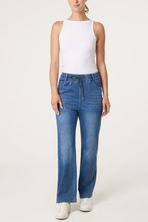 Glitter Splash Effect Jeans