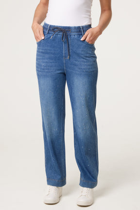 Glitter Splash Effect Jeans