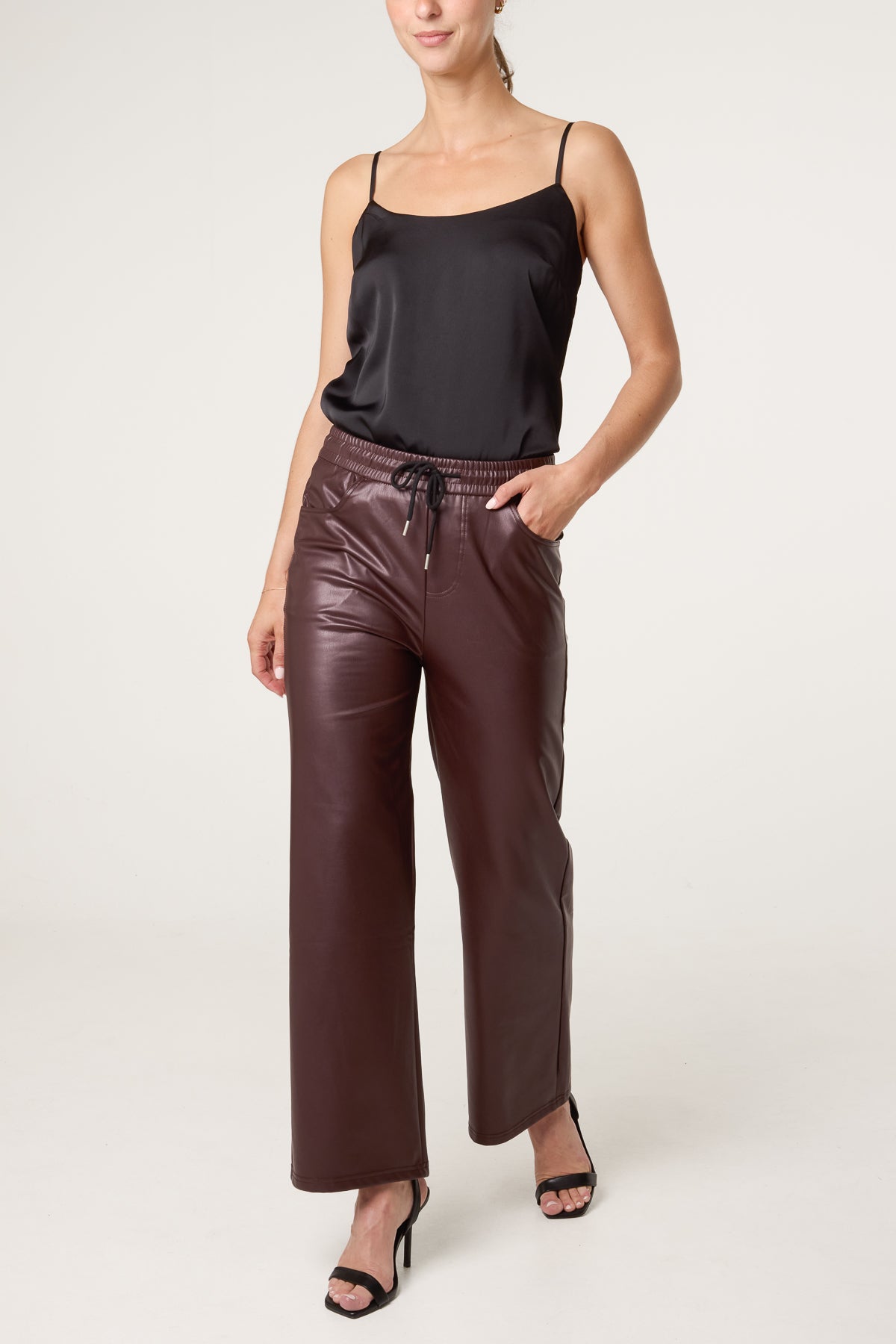 PU Wide Leg Trouser