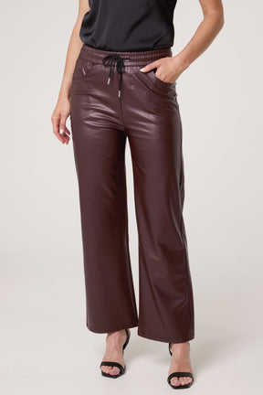 PU Wide Leg Trouser