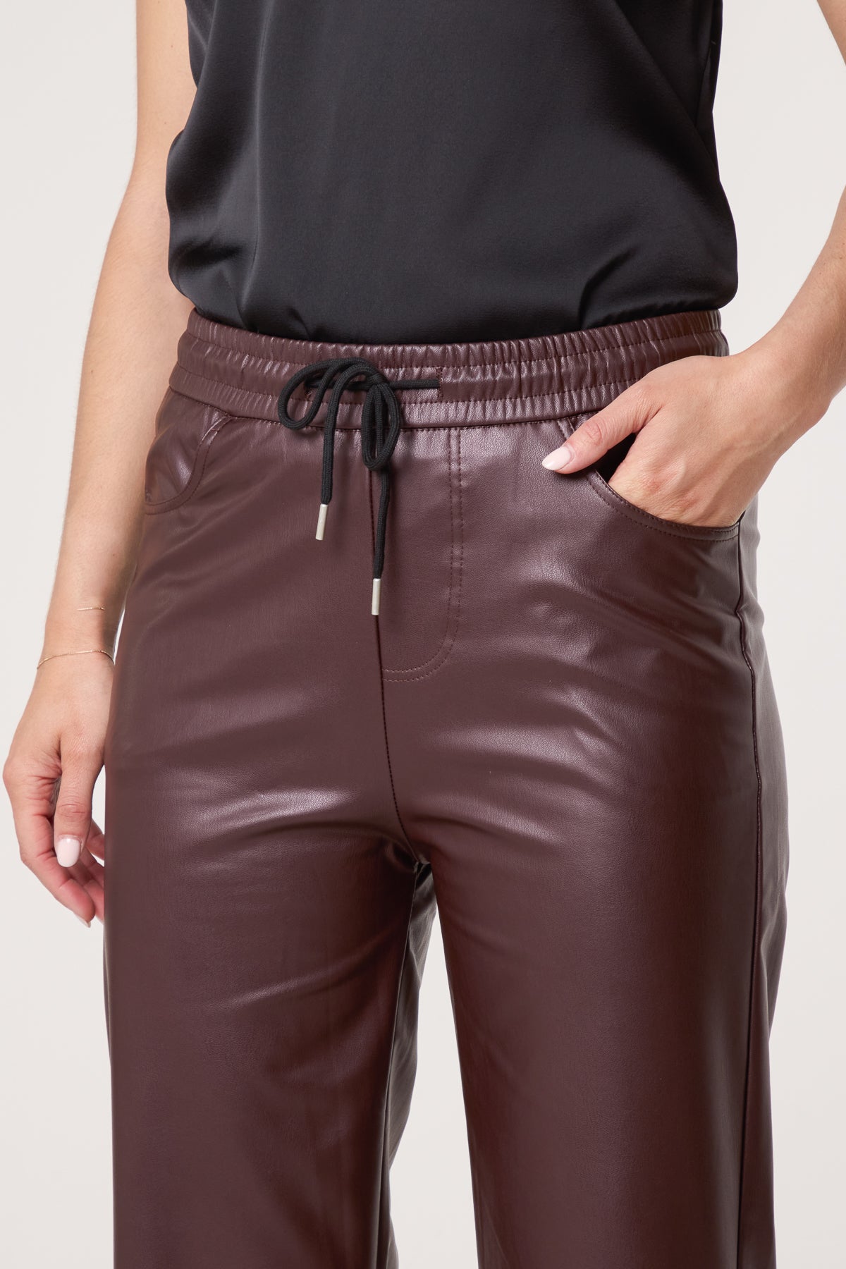 PU Wide Leg Trouser