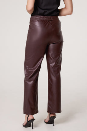 PU Wide Leg Trouser