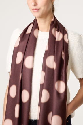 Maxi Polka Dot Pattern Scarf