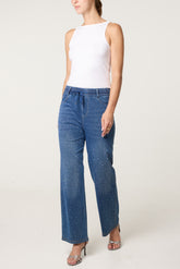 Diamante Splash Jeans
