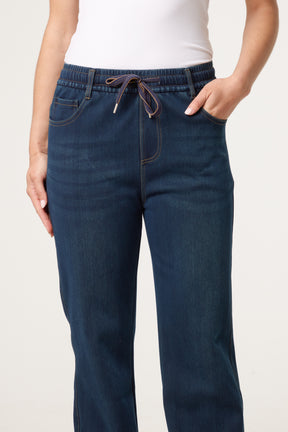 Drawstring Elasticated Waist Jeans