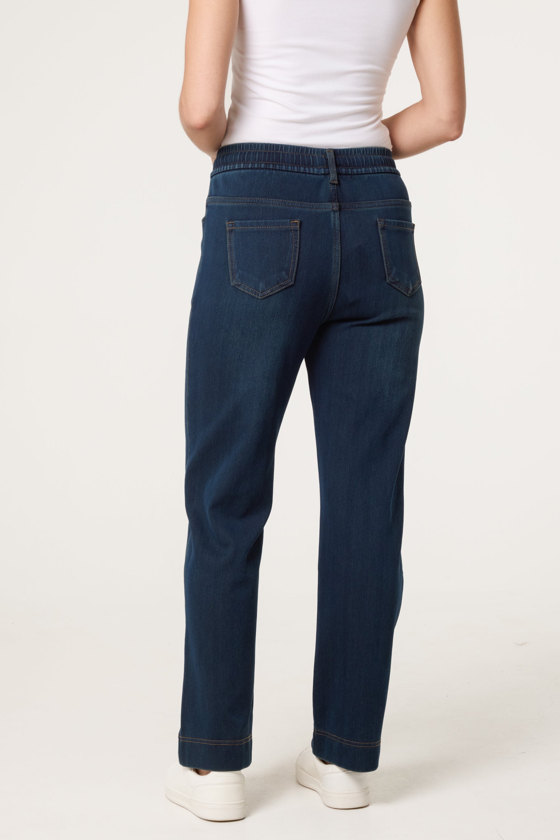 Drawstring Elasticated Waist Jeans