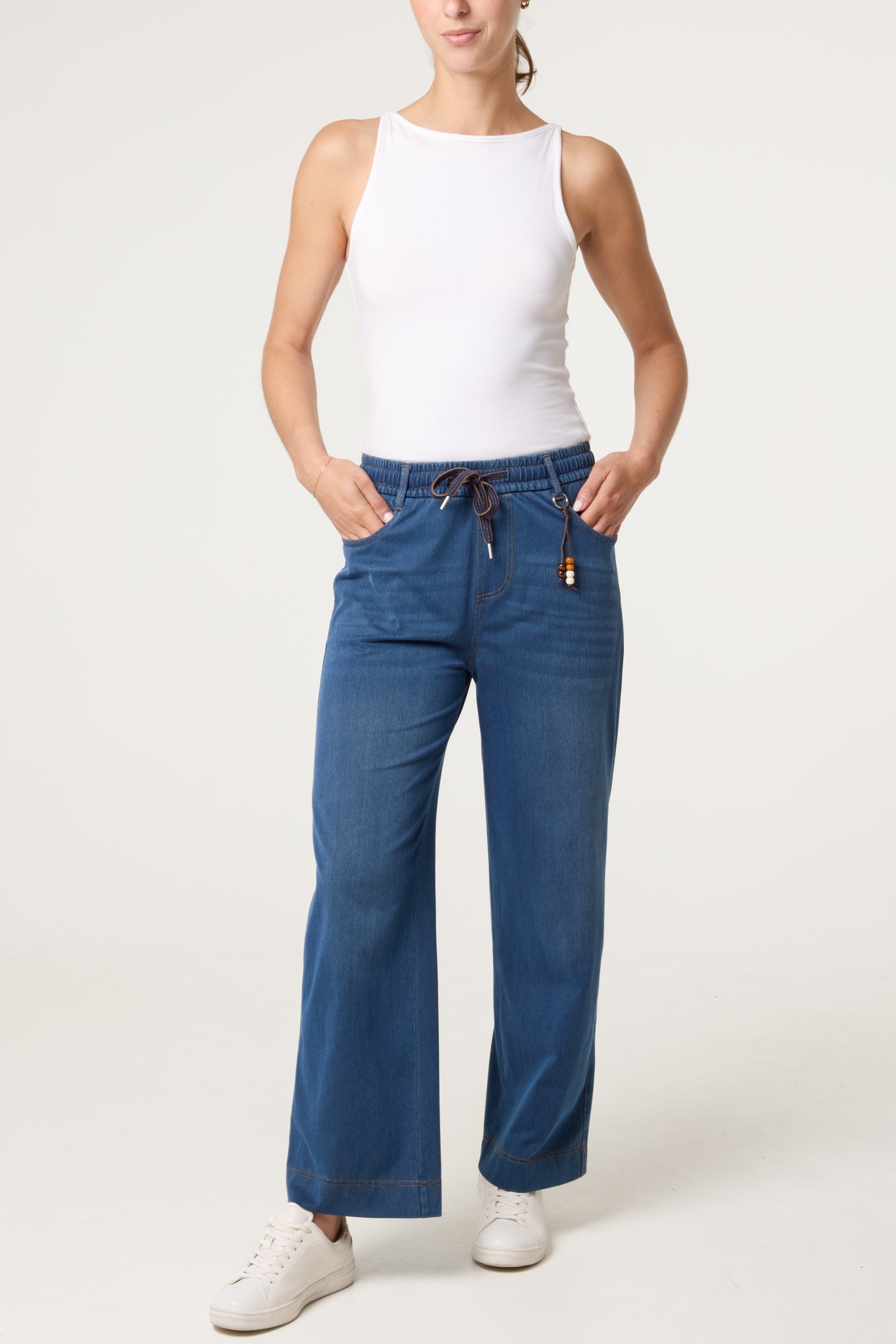 Beaded Charm Detail Trousers