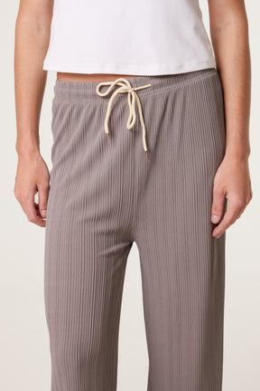 Ribbed Wide Leg Trousers