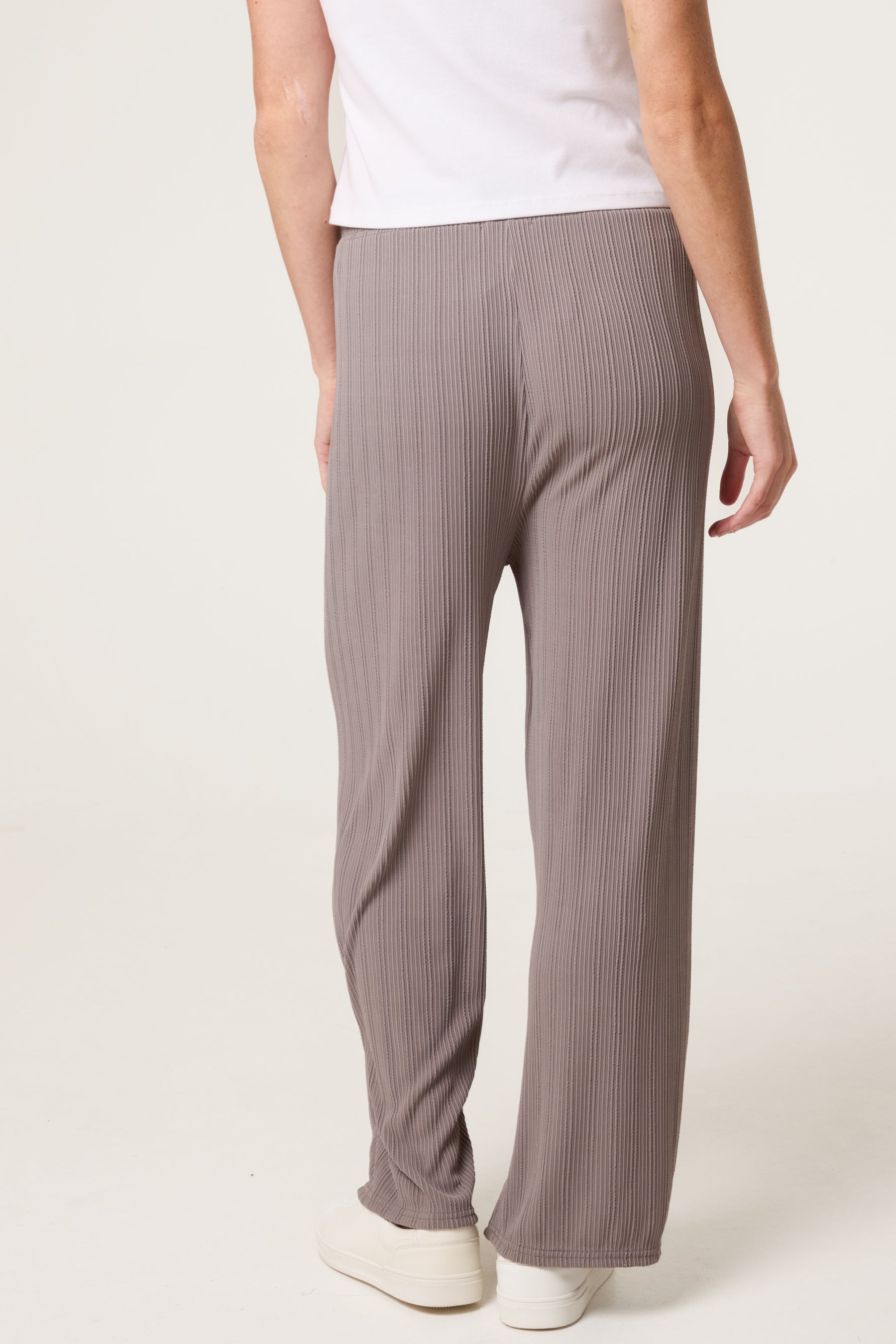 Ribbed Wide Leg Trousers