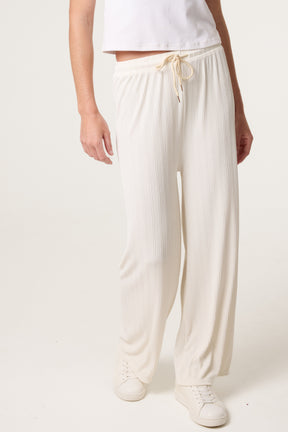 Ribbed Wide Leg Trousers