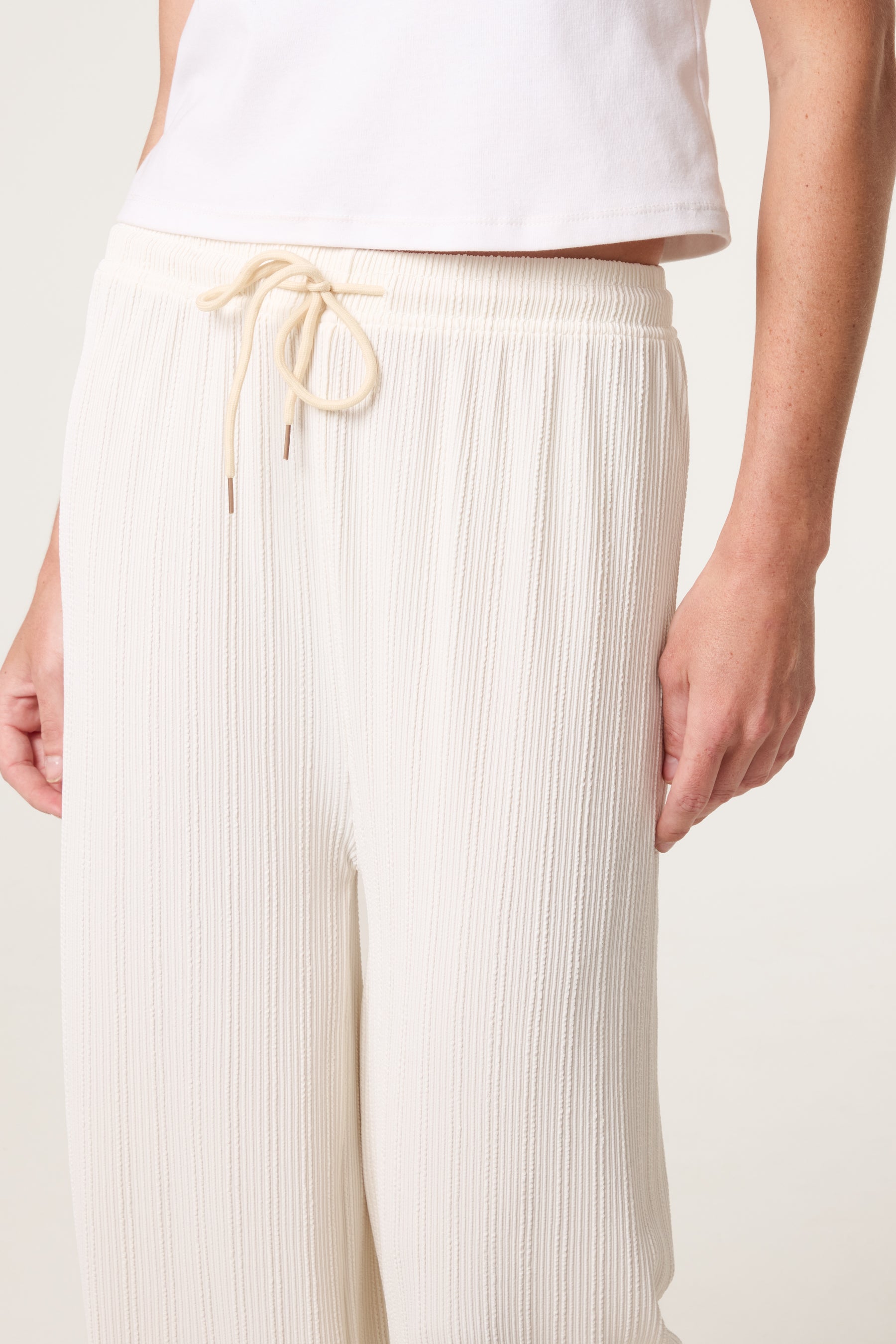 Ribbed Wide Leg Trousers