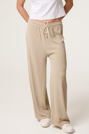 Ribbed Wide Leg Trousers