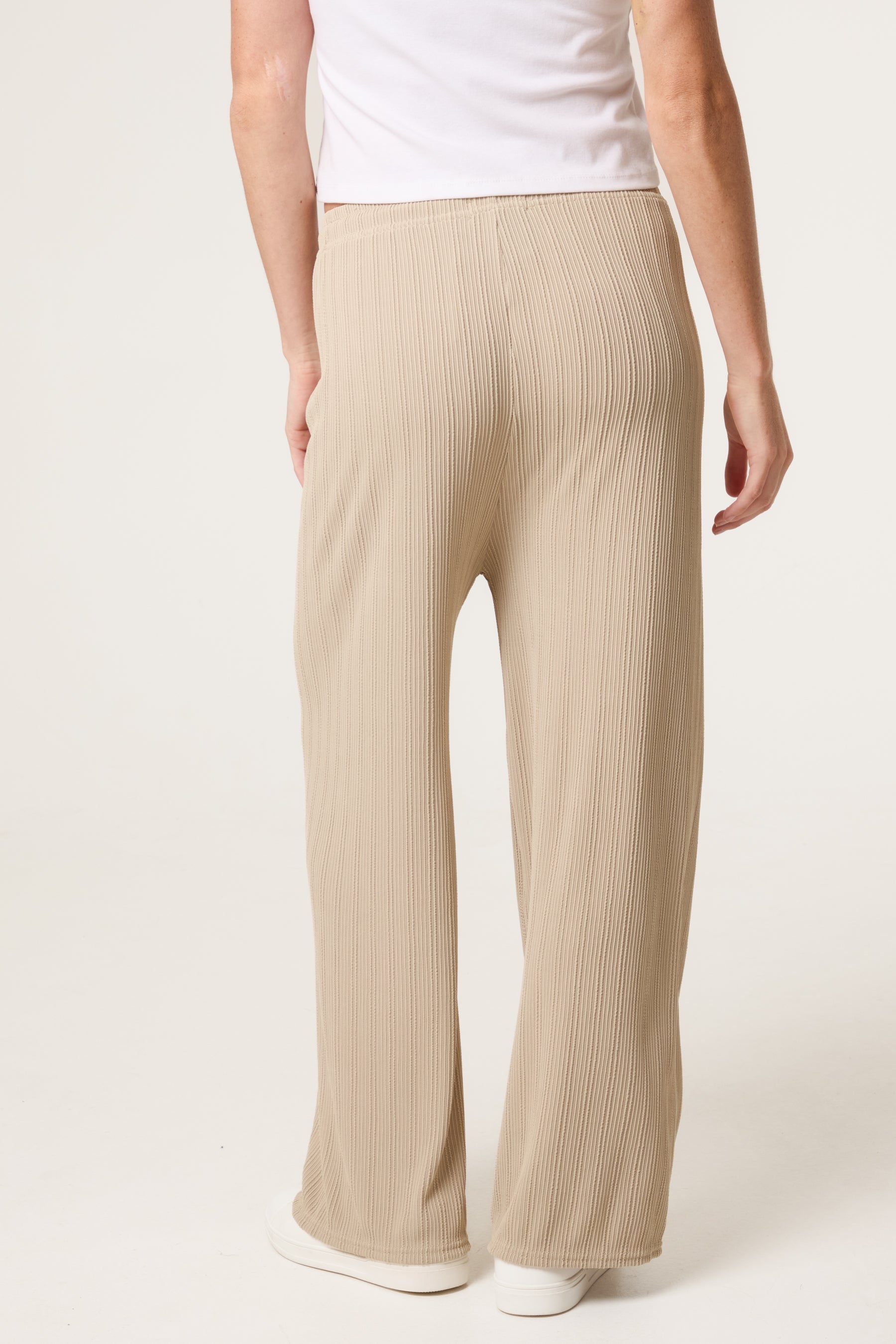 Ribbed Wide Leg Trousers