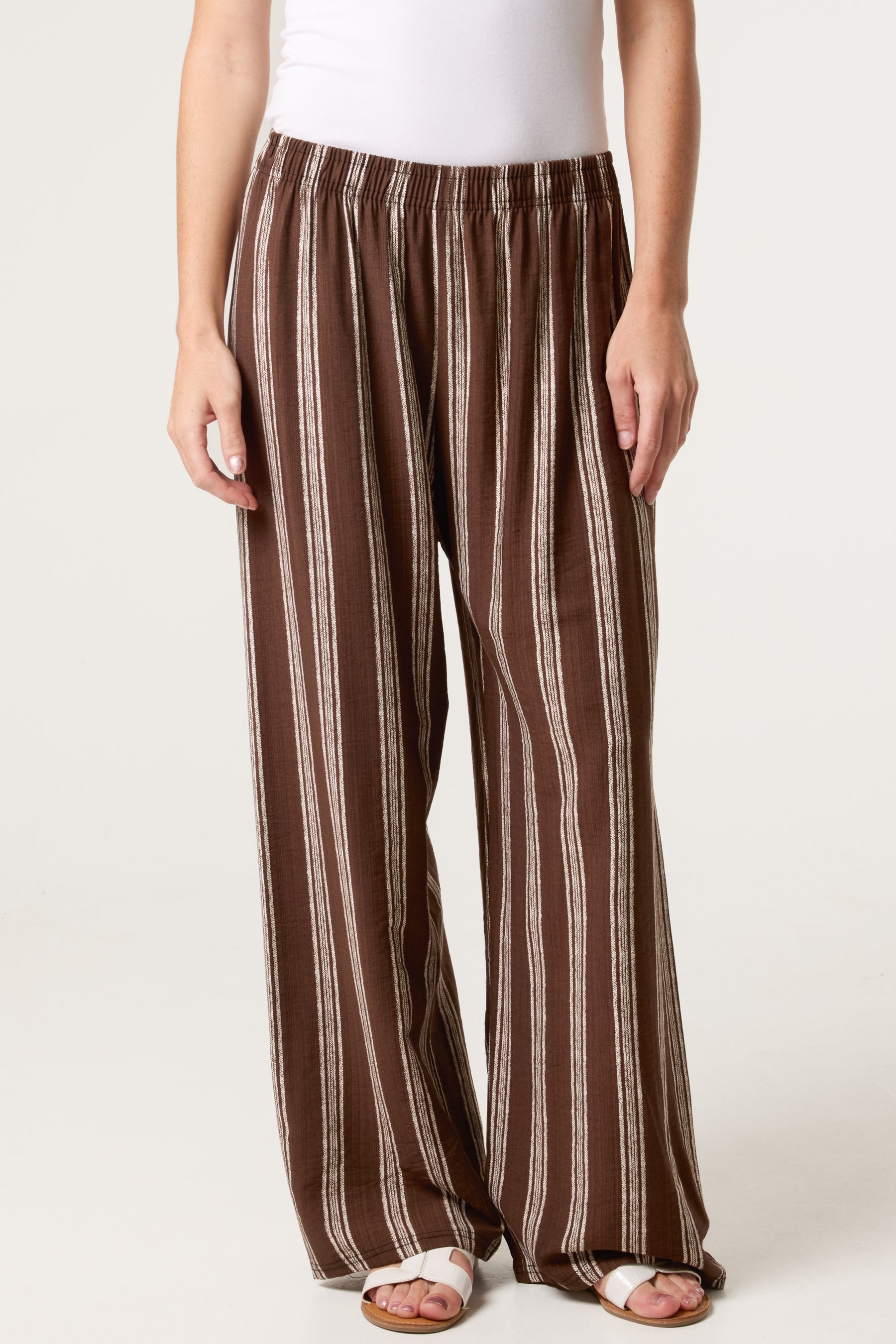 Striped Wide Leg Trouser