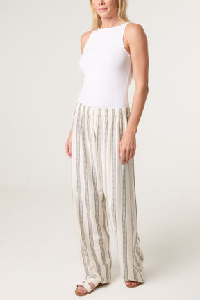 Striped Wide Leg Trouser