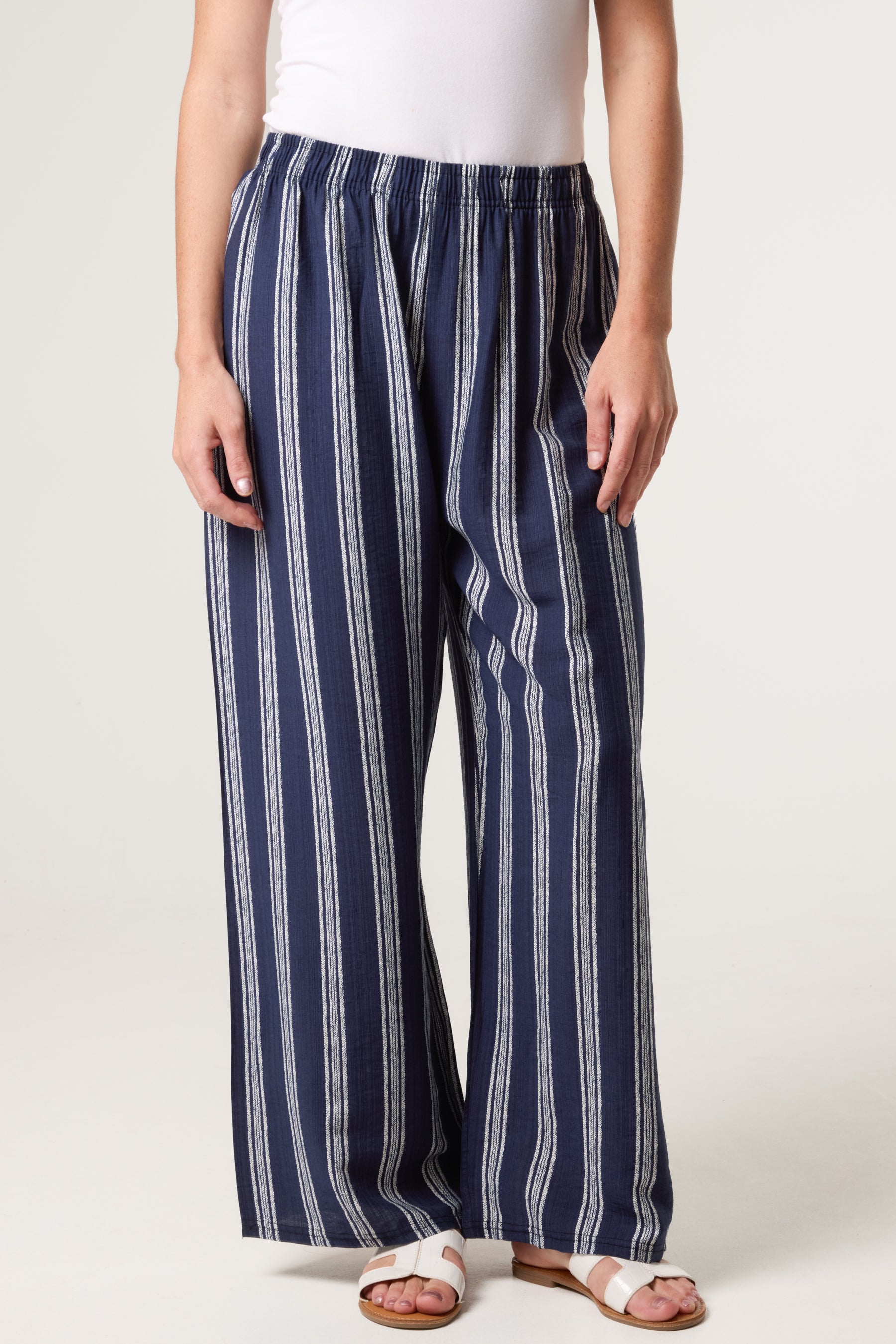Striped Wide Leg Trouser