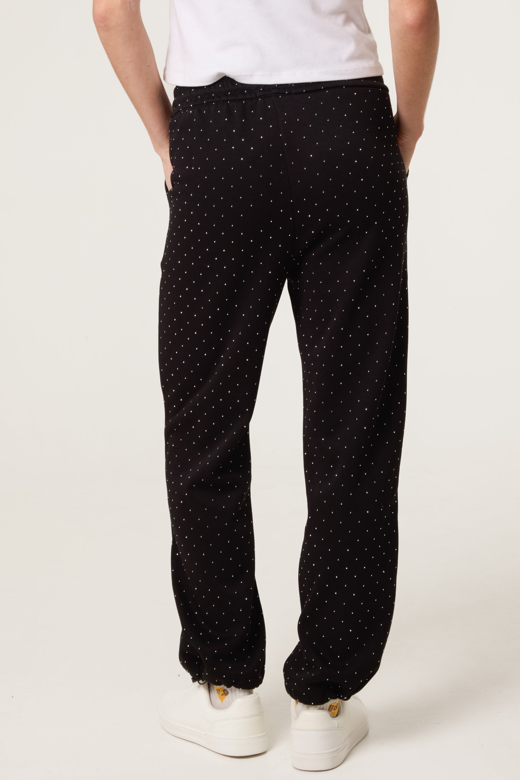 Embellished Athletic Cotton Cuffed Trouser