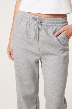 Embellished Athletic Cotton Cuffed Trouser