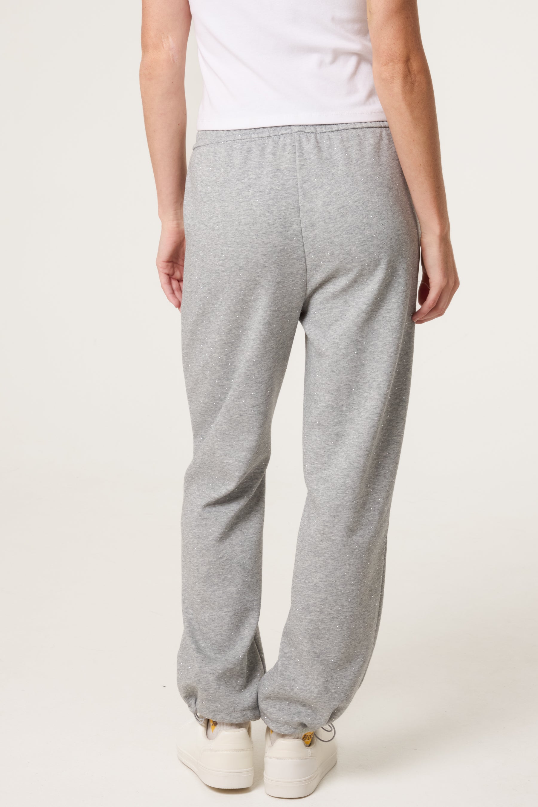Embellished Athletic Cotton Cuffed Trouser