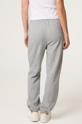 Embellished Athletic Cotton Cuffed Trouser