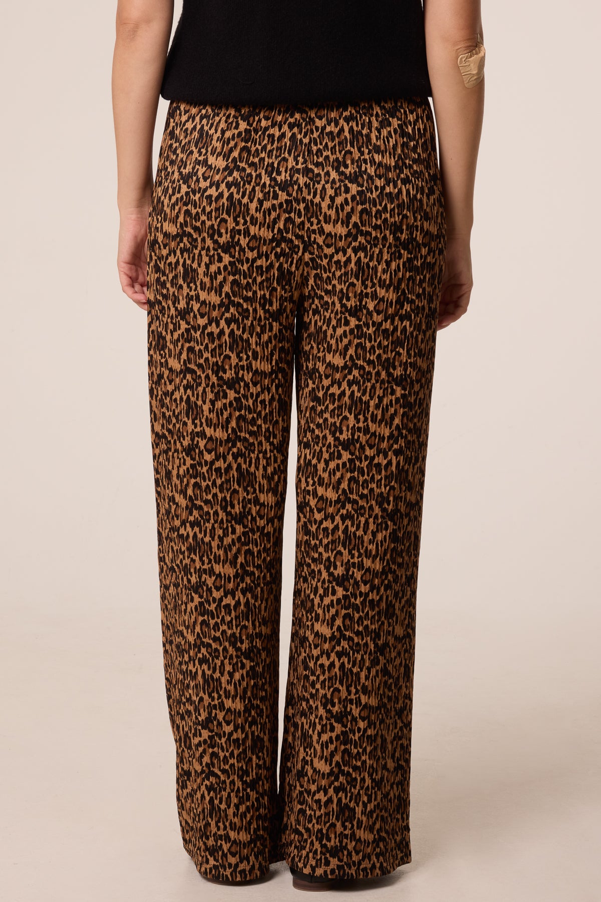 Leopard Print Wide Leg Trouser