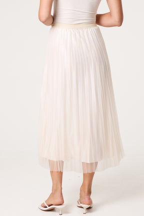 Pearl Embellished Midi Skirt