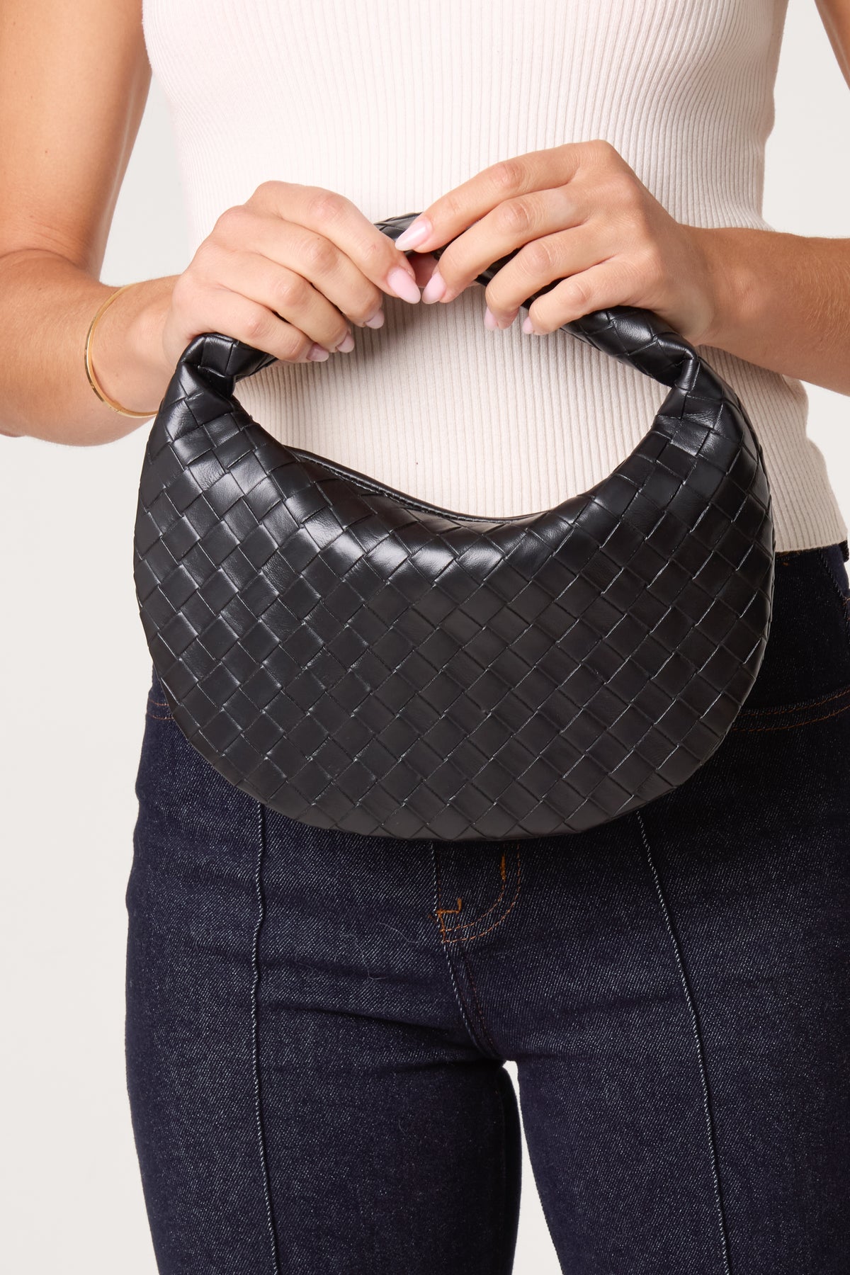 Textured Small Handbag