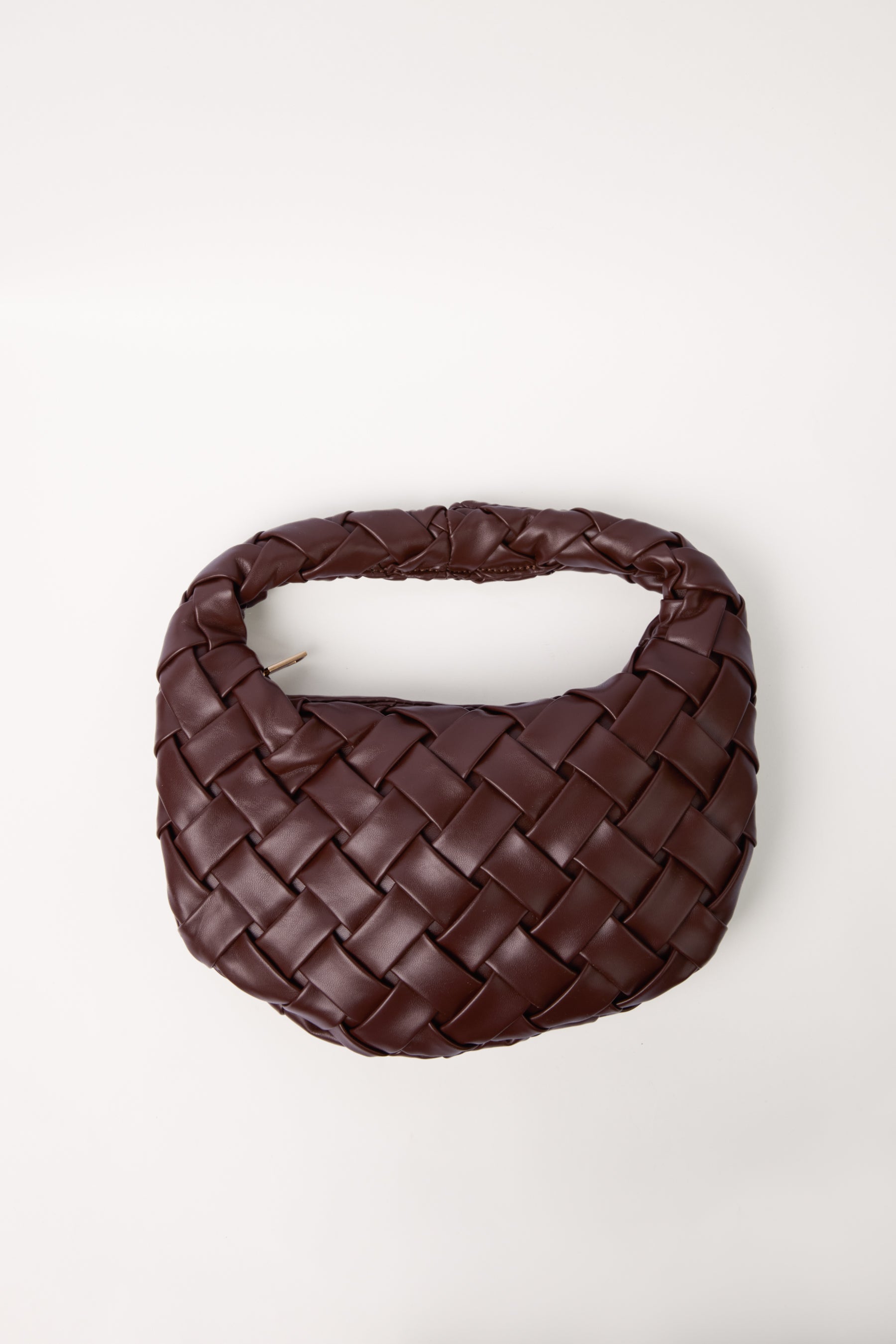 Woven Faux Leather Handbag