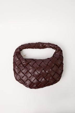 Woven Faux Leather Handbag