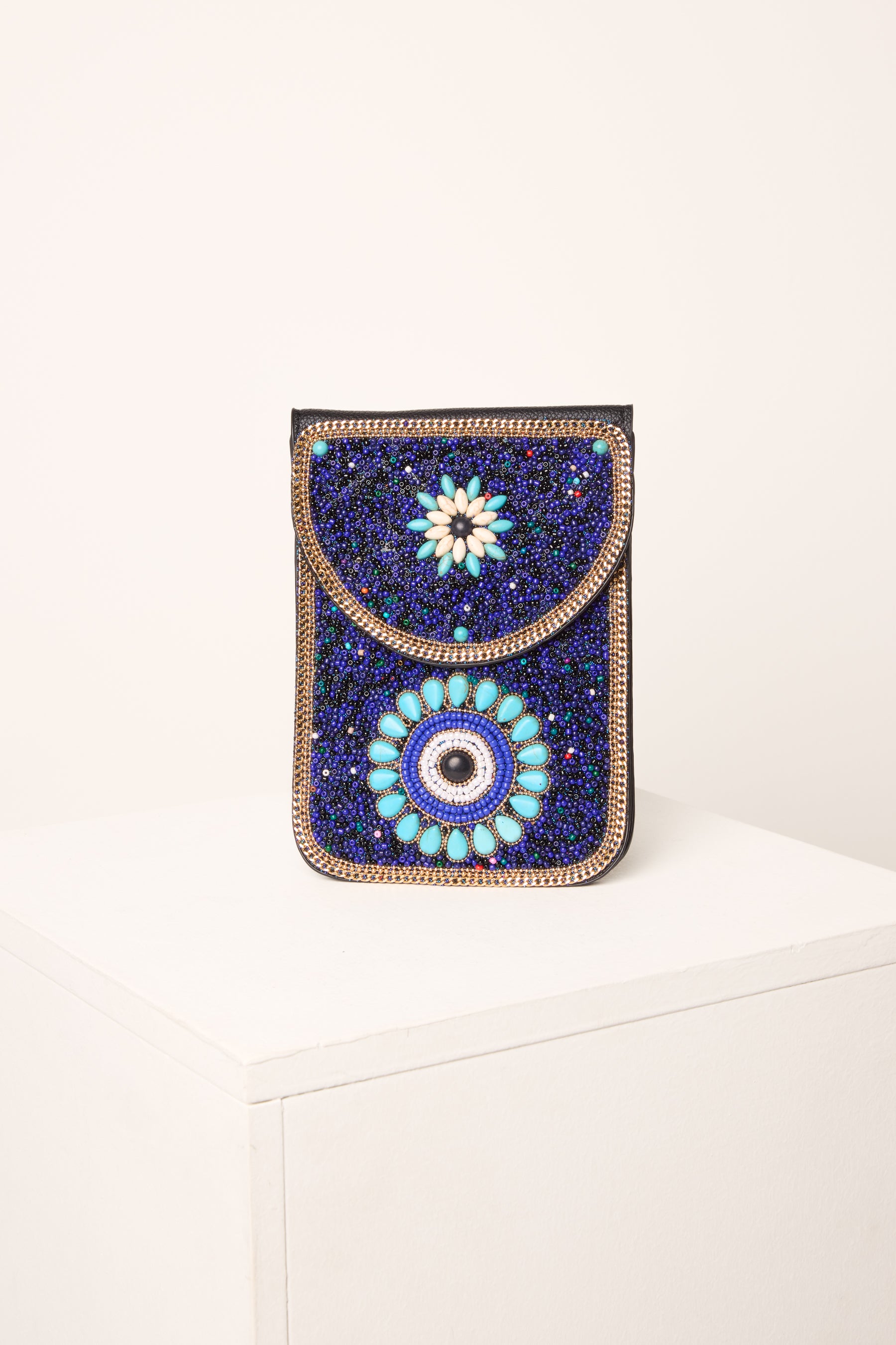 Handmade Greek Eye Beaded Crossbody Bag