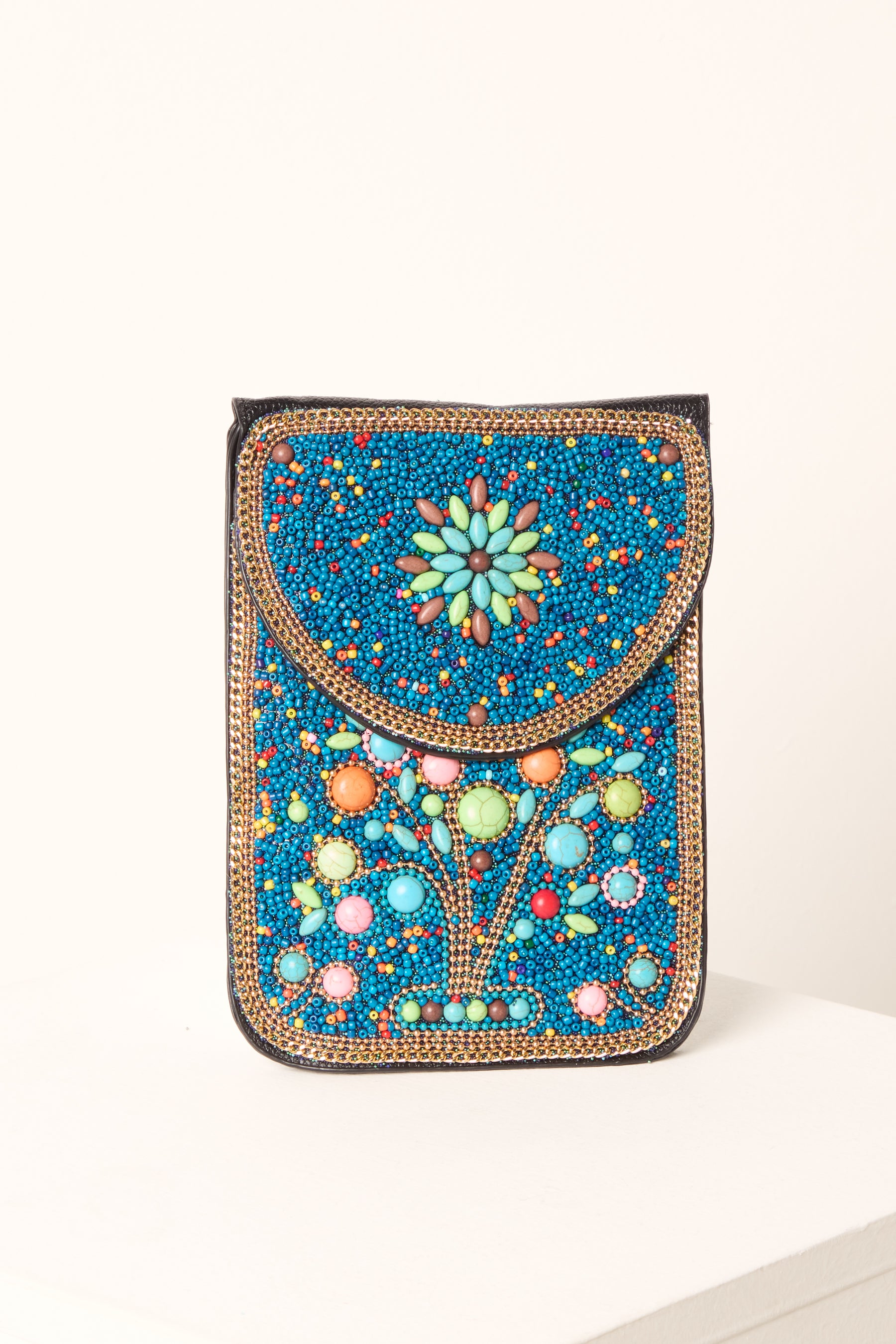 Handmade Tree Beaded Crossbody Bag
