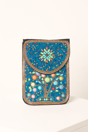 Handmade Tree Beaded Crossbody Bag
