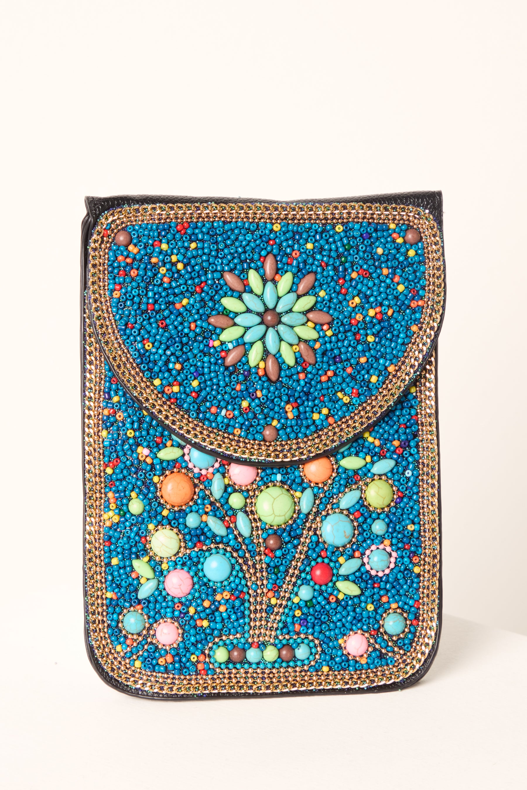 Handmade Tree Beaded Crossbody Bag