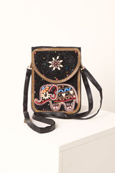 Handmade Elephant Beaded Crossbody Bag